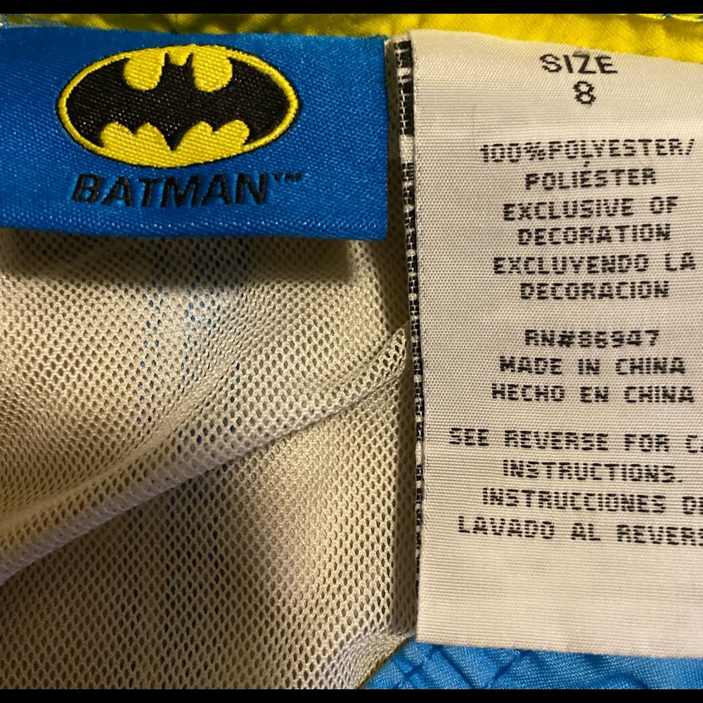 Dc comics Bat Man swim trunks youth size 8